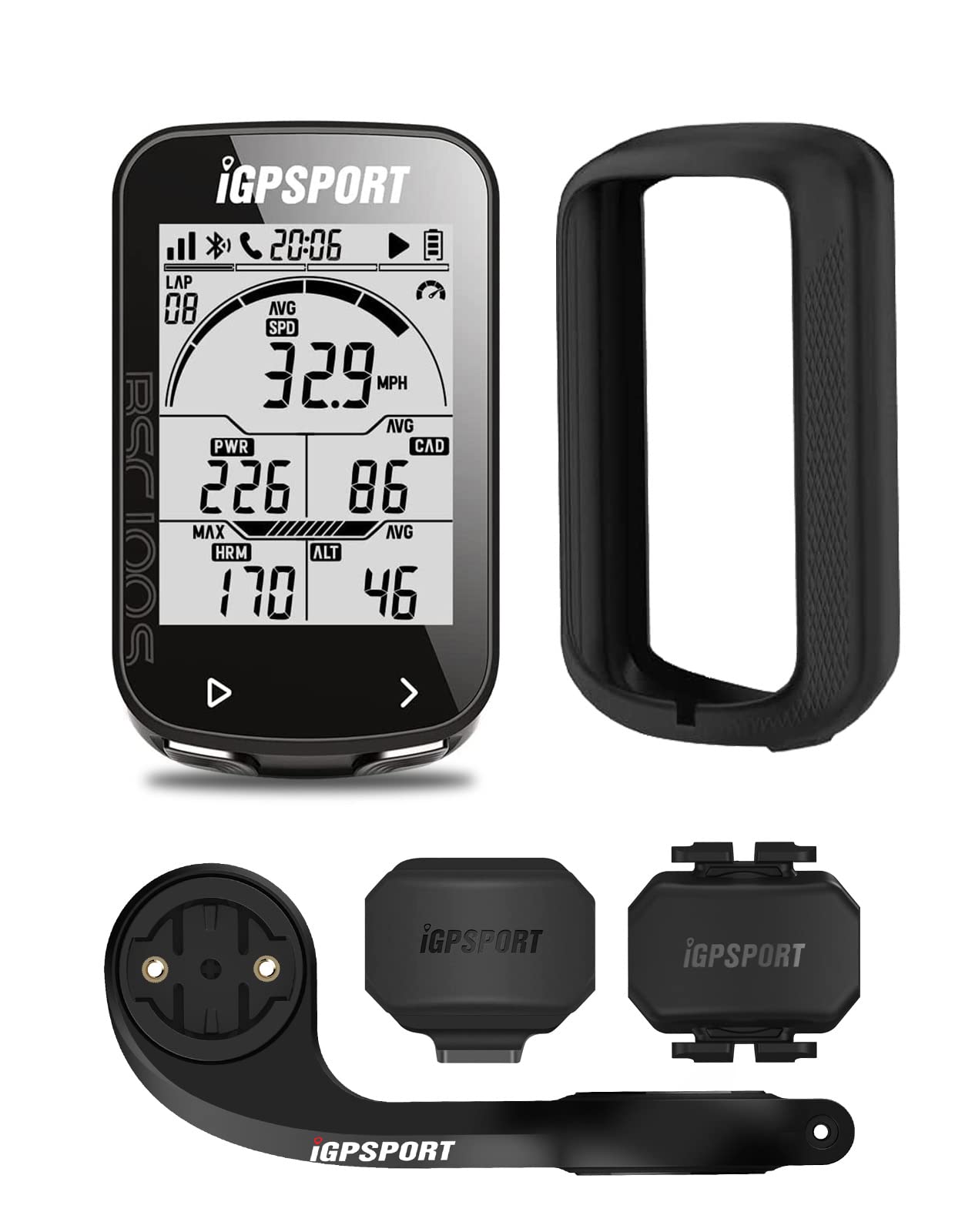 Igpsport Bsc100S Bicycle/Bike Computer Wireless, 2.6 Inch Lcd Display Gps Bike Computer (Set)